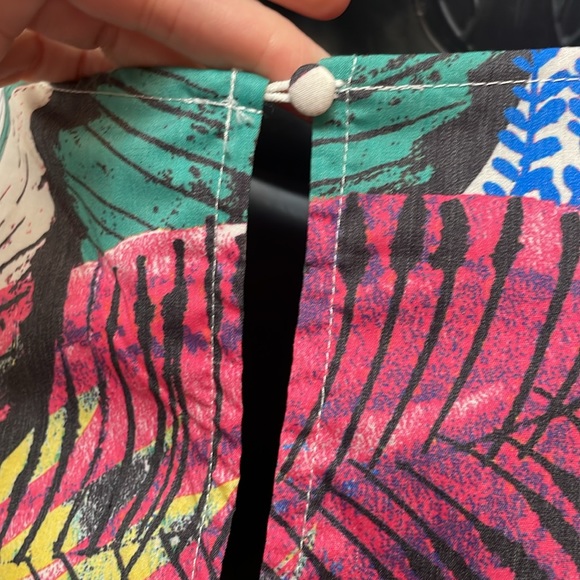 Flying tomato, large, women’s ruffle sleeve lightweight shirt. Safari print. - Picture 9 of 11